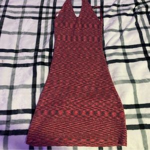 Red cute around the neck dress